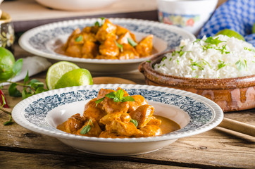 Curry chicken with rice