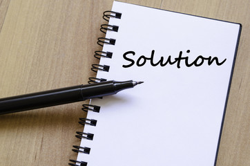 Solution write on notebook