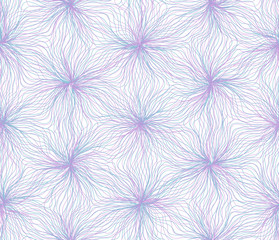 Seamless hexagon lines pattern blue purple