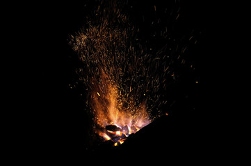 Embers and Flames of a smith's forge