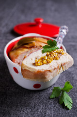 Meat terrine with bacon