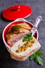 Meat terrine with bacon