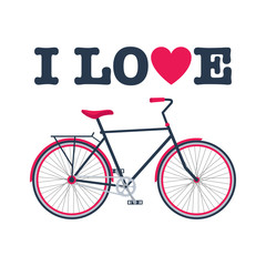 Illustration I love bike