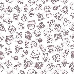 Pattern kids and baby black and white