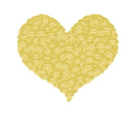 Split Peas Forming in A Heart Shape