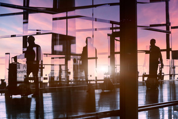 passenger In the Beijing airport