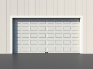 Obraz premium Simple white garage door