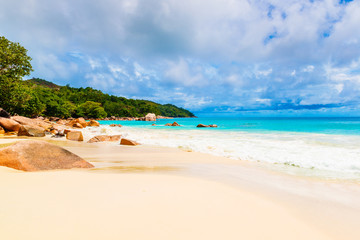 Anse Lazio beach, Praslin island. The Seychelles