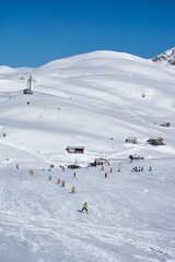 Fototapeta na wymiar Snowboard Ski Italy Livigno