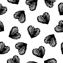  Seamless pattern with hearts.