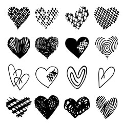 Hand drawn hearts