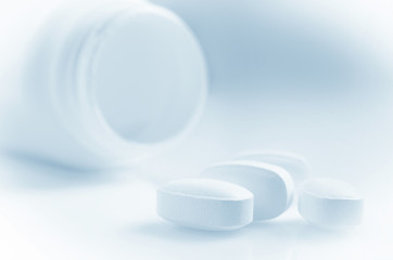 Closeup of medicine tablets
