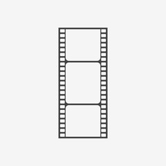 Film strip monochrome icon