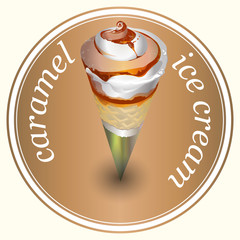 Caramel ice cream .