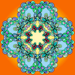 Hand drawn vector doodle mandala