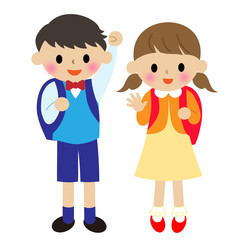 ランドセルを背負う小学生