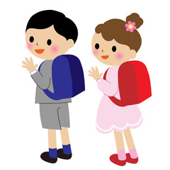 ランドセルを背負う小学生