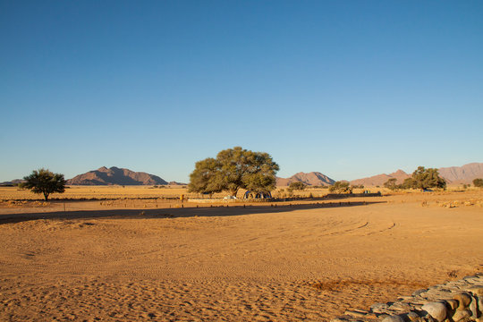 Camp Site in Desert Near Sossusvlei, Namibia