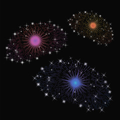 Fototapeta premium Set of Fireworks