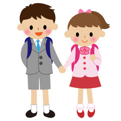 ランドセルを背負う小学生