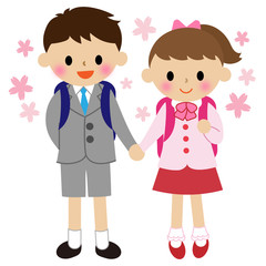 ランドセルを背負う小学生