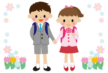 ランドセルを背負う小学生