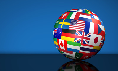 Business International Globe Flags