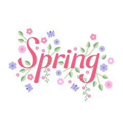 Fototapeta na wymiar Spring vector lettering