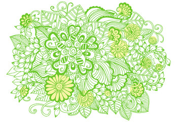 Fototapeta premium Floral doodles