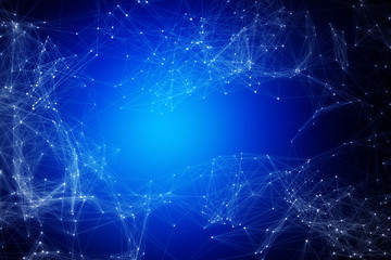 Abstract blue technology, business or science background