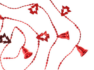 Christmas decorations on a white background