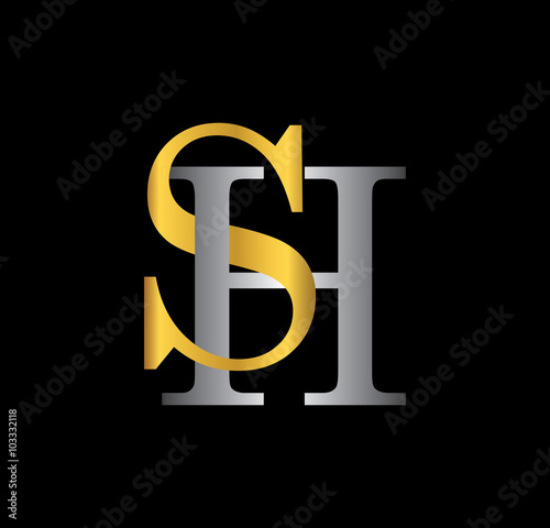 "SH initial letter with gold and silver" Stock image and royalty-free vector files on Fotolia ...