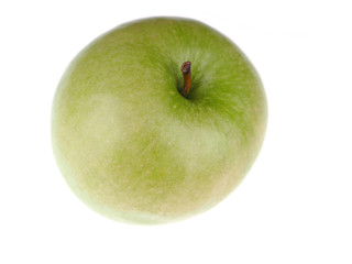 green apple on a white background
