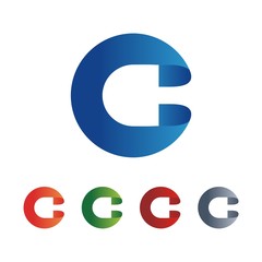 Letter C Logo Design Ribbon