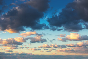 Fototapeta premium Sunrise dramatic sky clouds