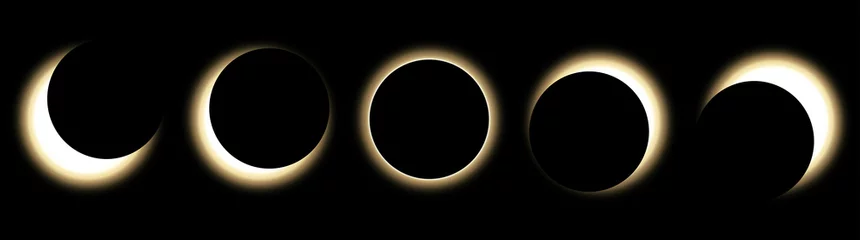 Abwaschbare Fototapete Jungenzimmer Ringförmige Sonnenfinsternis