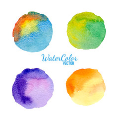  watercolor banners set vector 