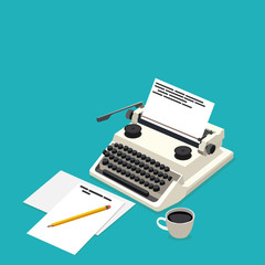 isometric workplace writer