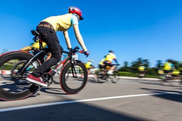 Obraz premium Racing Bike,Motion blurred