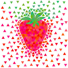 strawberry image on white background, vector illustration - 103337380