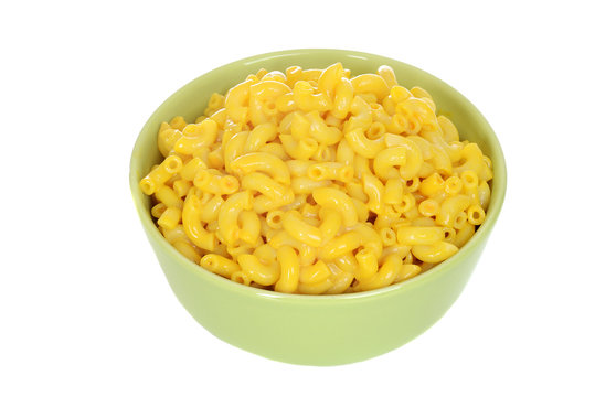 isolated bowl macaroni and cheese