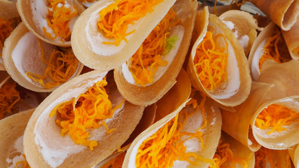 Kanom Buang - Thai Style Crispy Tart or Thai sweetmeat