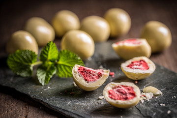 White cream chocolate