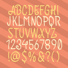 Hand Drawn Alphabet. Hand Drawn Script. Hand Drawn ABC.