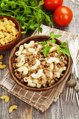 Pasta with minced meat