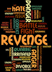 Obraz premium Revenge, word cloud concept 4