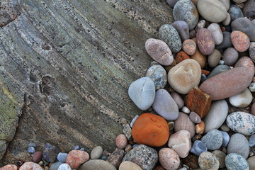 Colorful sea pebbles