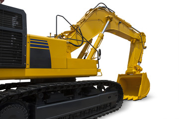 Fototapeta premium Heavy excavator with yellow color