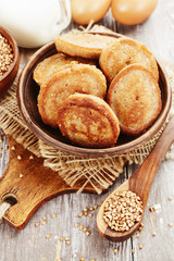 Homemade buckwheat pancakes