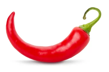 Peel and stick wallpaper Hot chili peppers red hot chilli pepper isolated on the white background